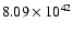 $ 8.09\times 10^{42 } $