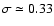 $\sigma
\simeq 0.33$