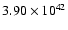 $ 3.90\times 10^{42 } $