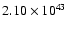 $ 2.10\times 10^{43} $