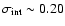 $\sigma_{\rm int} \sim 0.20$