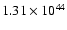 $ 1.31\times 10^{44} $