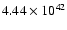 $ 4.44\times 10^{42} $