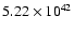 $ 5.22\times 10^{42 } $