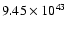 $ 9.45\times 10^{43 } $