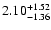 $\rm 2.10_{-1.36}^{+1.52} $