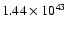 $ 1.44\times 10^{43 } $