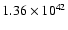 $ 1.36\times 10^{42 } $