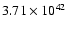 $ 3.71\times 10^{42} $