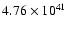 $ 4.76\times 10^{41 } $