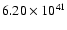 $ 6.20\times 10^{41} $
