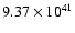 $ 9.37\times 10^{41 } $