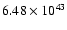 $ 6.48\times 10^{43 } $