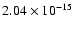 $ 2.04\times 10^{-15 }$