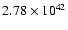 $ 2.78\times 10^{42} $