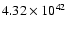 $ 4.32\times 10^{42 } $