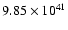 $ 9.85\times 10^{41 } $