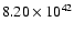 $ 8.20\times 10^{42 } $
