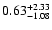 $\rm0.63_{-1.08}^{+2.33} $