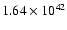$ 1.64\times 10^{42} $