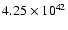 $ 4.25\times 10^{42 } $