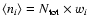 $\langle n_i \rangle = N_{\rm tot} \times w_i$