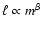 $\ell \propto m^{\beta}$