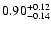 $\rm0.90_{-0.14}^{+0.12}$