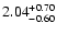 $\rm {2.04}_{-0.60}^{+0.70}$