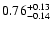 $\rm0.76_{-0.14}^{+0.13}$