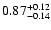 $\rm0.87_{-0.14}^{+0.12}$