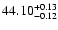 $4\rm 4.10_{-0.12}^{+0.13}$