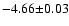 $-4.66\mathbf{\pm{\rm0.03}}$
