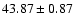 $43.87\pm0.87$