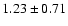 $1.23\pm0.71$