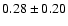 $0.28\pm0.20$