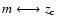 $m \longleftrightarrow z_{\rm c}$