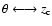 $\theta \longleftrightarrow z_{\rm c}$