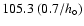 $105.3 \ (0.7/h_\circ)$
