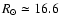 $R_{\odot }\simeq 16.6$