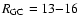 $R_{\rm GC}=13{-}16$