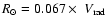 $R_{\odot}=0.067\times~V_{\rm rad}$