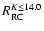 $R_{\rm RC}^{K\le14.0}$