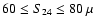 $60 \le S_{24} \le 80~\mu$