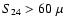 $S_{24}>60~\mu$