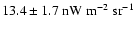 $ 13.4
\pm 1.7~\rm nW~ m^{-2}~ sr^{-1}$