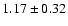 $1.17\pm0.32$