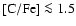 ${\rm [C/Fe]} \la 1.5$