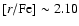 $[r/{\rm Fe}] \sim 2.10$