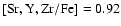 ${\rm [Sr, Y, Zr/Fe]} = 0.92$